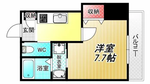 KTIレジデンス弥刀【1階】の間取り