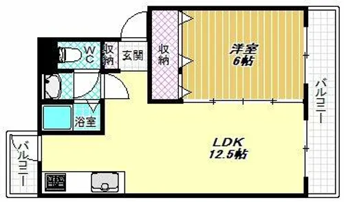国分旭ヶ丘住宅2号棟【2階】の間取り