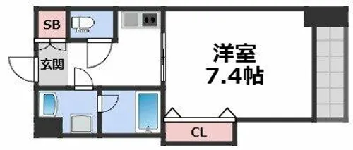 グレンパーク中川【4階】の間取り