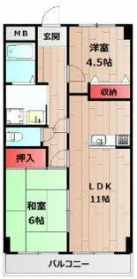 ラメール松江【3階】の間取り