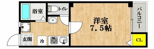 ライスフィールド上町台東【3階】の間取り