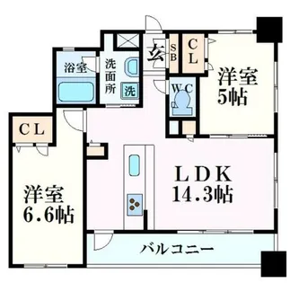 エスリード姫路【13階】の間取り