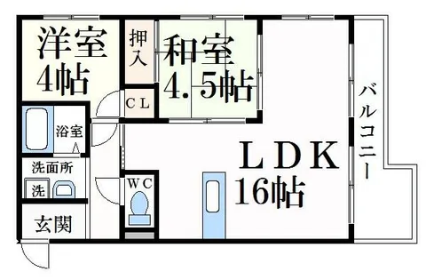 ルークレジデンス姫路Ⅱ【2階】の間取り