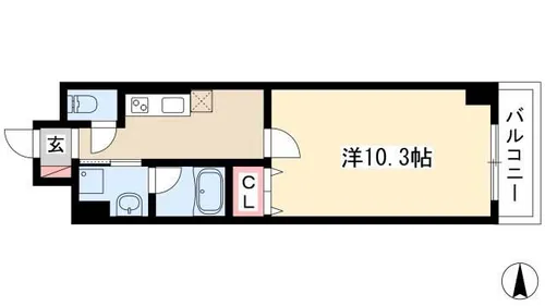 グランルクレ新栄ウエスト【0610号室】の間取り
