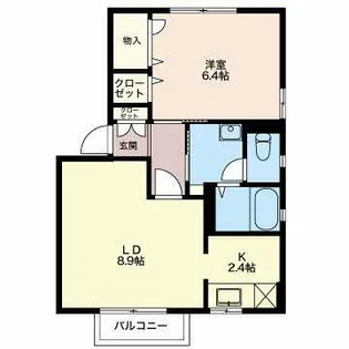 ライズコートB【2階】の間取り
