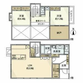 愛知県名古屋市千種区池上町2丁目【一戸建】の間取り