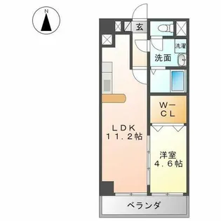 フォレシティ新栄【5階】の間取り