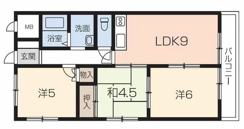 ファミーユ網干【2A号室】の間取り