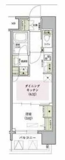 アーバネックス大阪天満宮Ⅱ【7階】の間取り