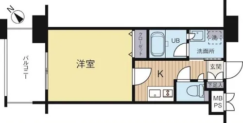 福岡県福岡市博多区奈良屋町【マンション】の間取り