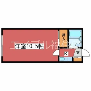 月寒パークハイツ【2階】の間取り