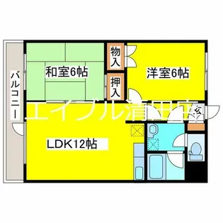 平岡パレスⅡ世【307号室】の間取り