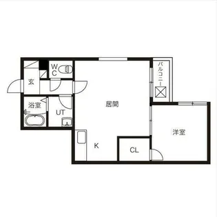 1LDKの間取り画像