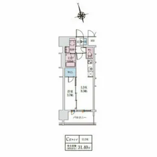 大阪府大阪市東淀川区西淡路1丁目【マンション】の間取り