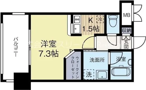 福岡県福岡市中央区渡辺通4丁目【マンション】の間取り