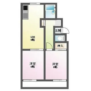 ヴィラ清水【2階】の間取り