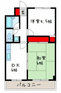 グランドパレス八尾【4階】の間取り