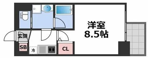 コンフォリア・リヴ大阪本町【13階】の間取り