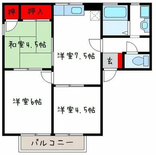 大阪府八尾市曙川東7丁目【アパート】の間取り