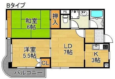 エスポワール住之江公園【6階】の間取り