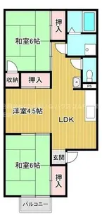シャトードイワネG号館【204号室】の間取り