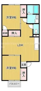シャトードイワネG号館【202号室】の間取り