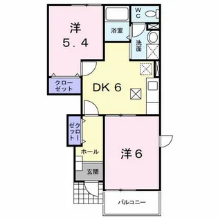 ドゥーアヴニールB【105号室】の間取り