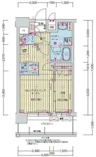 大阪府大阪市東成区東今里2丁目【マンション】の間取り