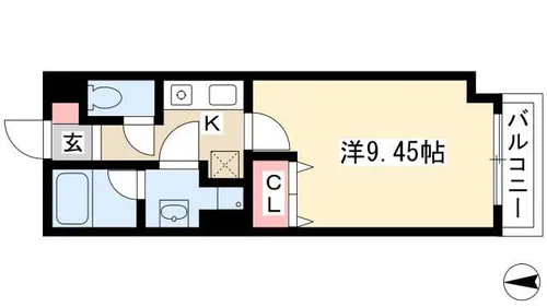 コンフォ清水【8階】の間取り