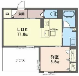 メゾン ド ラフィネ【1階】の間取り