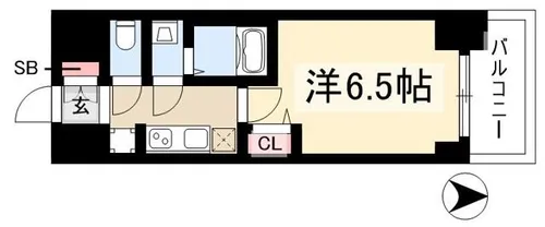 プレサンス広小路通今池【5階】の間取り