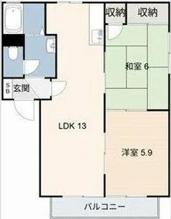フォーレス榎A・B【A-101号室】の間取り