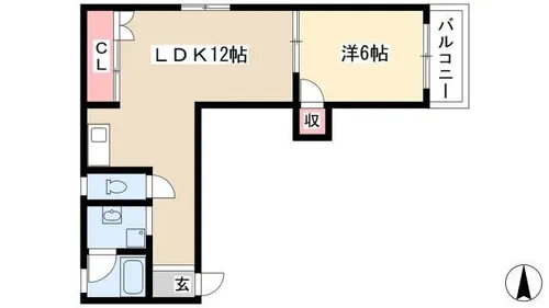 古川ビル【505号室】の間取り