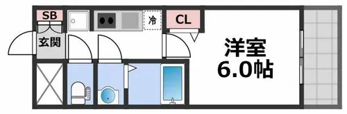 プレサンス新深江ディレット【4階】の間取り