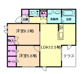 ヘーベル上野西【1階】の間取り
