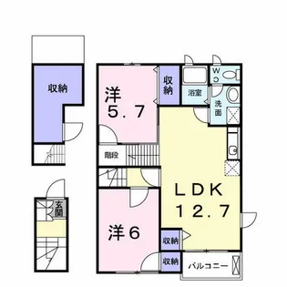 ラ・ソレイユ【201号室】の間取り