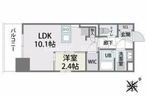 ラクラス博多Ⅱ【12階】の間取り