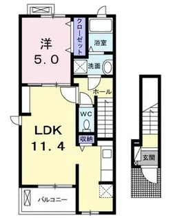 ル・フルール【2階】の間取り