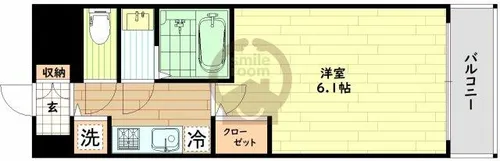 大阪府大阪市中央区上町1丁目【マンション】の間取り