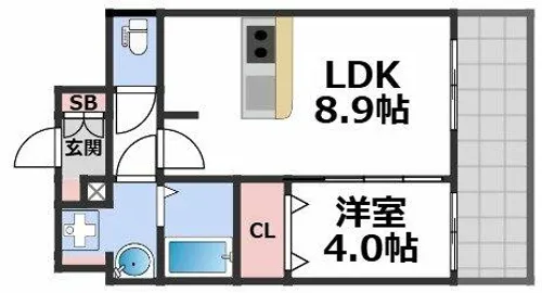 プレリス北巽駅前ラバルス【7階】の間取り
