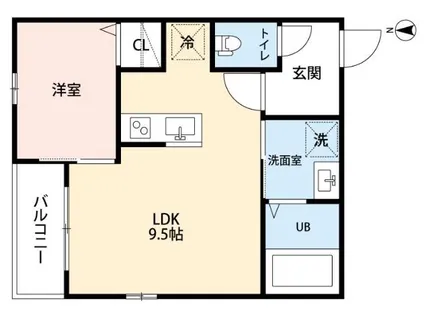 1LDKの間取り画像