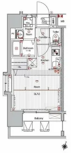メイクス博多石城【10階】の間取り