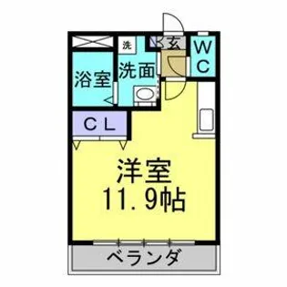 サンヒルズ広坂【202号室】の間取り