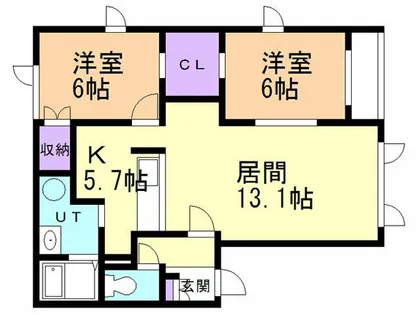 Avanti 美園【203号室】の間取り