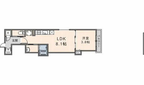 Abelia【102号室】の間取り
