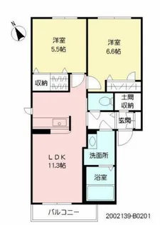 メゾンケイ B棟【102号室】の間取り