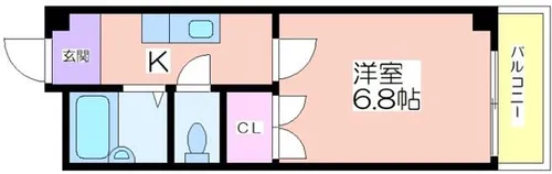 カツタビルディング3号館【3階】の間取り
