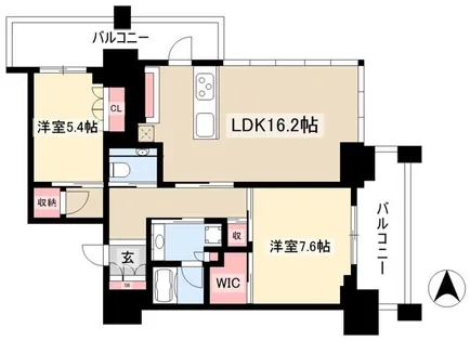 栄タワーヒルズ【19階】の間取り
