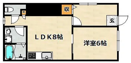 藤井ハイツ【1階】の間取り
