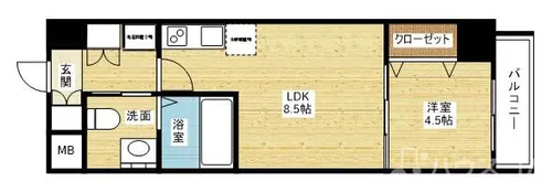 La CASA新北野【6階】の間取り